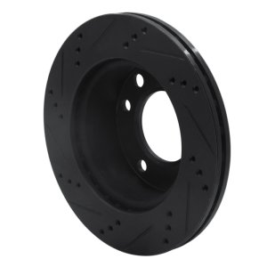 Dodge Sprinter 3500 Brake Rotor (1) - Front Left - R1 Concepts - Drilled & Slotted - Black - `02-`06